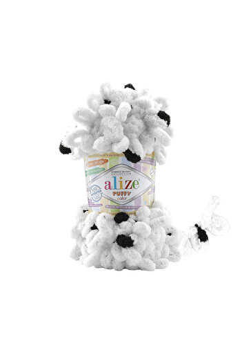 Alize Puffy Color 6450 - 1 Piece Valentine's Day Heart Pillow Baby Blanket Hand Knitting Yarn