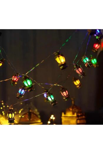 ENASHOP 4 Metre 20 Led Işıklı Pilli Fener Zinciri -renkli