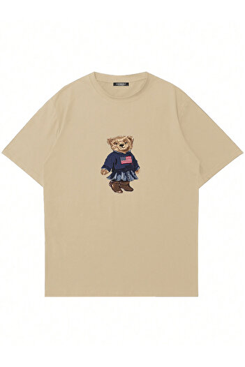 Mad&Calf Μπλουζάκι Unisex Teddy Girl με στάμπα με λαιμόκοψη