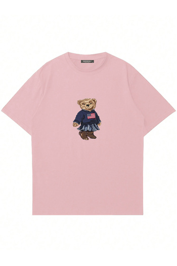 Mad&Calf Μπλουζάκι Unisex Teddy Girl με στάμπα με λαιμόκοψη