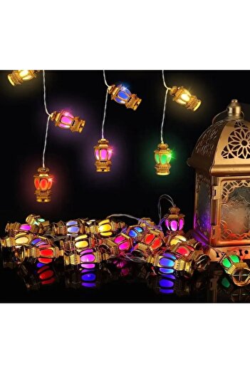 ENASHOP 4 Metre 20 Led Işıklı Pilli Fener Zinciri -renkli