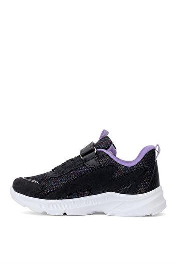 Ayakkabı Fuarı Elit AsMAX513 Filet Kız Çocuk Klasik Sneaker Siyah - Lila