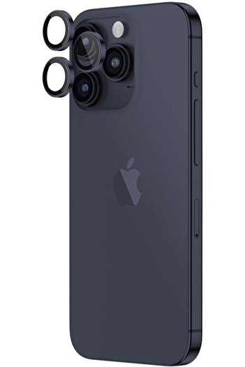 AWH iPhone 15 Pro/Pro Max Camera Lens Protector, Supreme Tempered Glass AR Lens Defender (Blue)