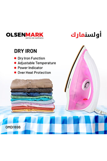 Olsenmark Dry Iron 1200 W OMDI1696 White/Pink