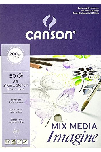 Canson Pas Imagine Multi-Purpose Block 50 Sheets A4 200Gr