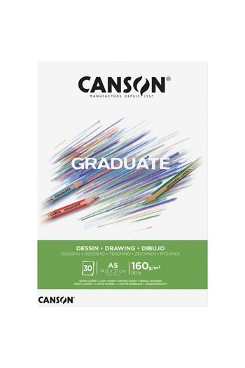 Canson Graduate Drawing White Drawing Block 30 Sheets A5 160Gr