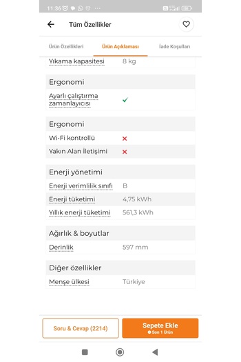 Altus Al 81 Yb B Enerji 15 Programlı 8 Kg Yoğuşmalı Çamaşır Kurutma Makinesi