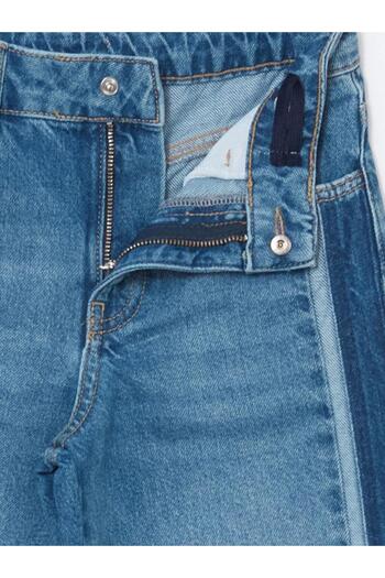 LC Waikiki LCW Kids Karışık Beli Ayarlanabilir Lastikli Kız Çocuk Jean Pantolon