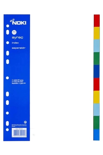 Noki Noki Separator 1-10 2*5 Color Pp Index Separator 5 Pack