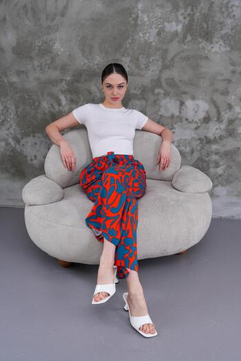 WestBound Women's Summer Comfortable Digital Print Patterned Viscose Trousers