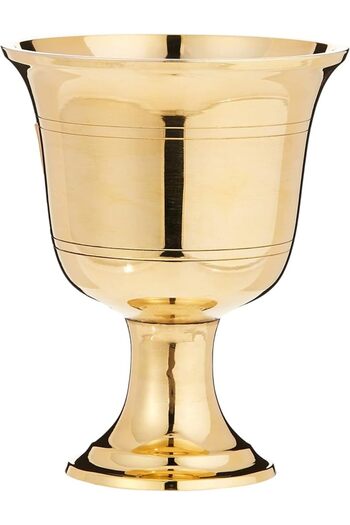 RAJ BMS002 12cm Brass Mortar & Pestle – Manual Grinder, Garlic Crusher, Spice Mixer, Chutney Maker