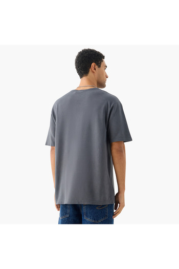 SP Characters Ghost Rider Print Crew Neck T-shirt With Short Sleeves