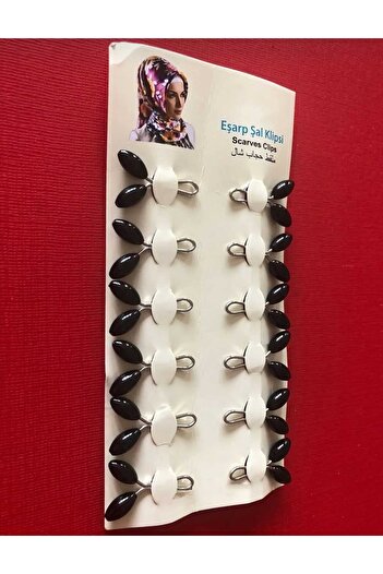 Vi Caro Pack of 12 Scarf and Shawl Pin Black Scarf Clip Shawl Clip Turban Hijab Fixer Holder