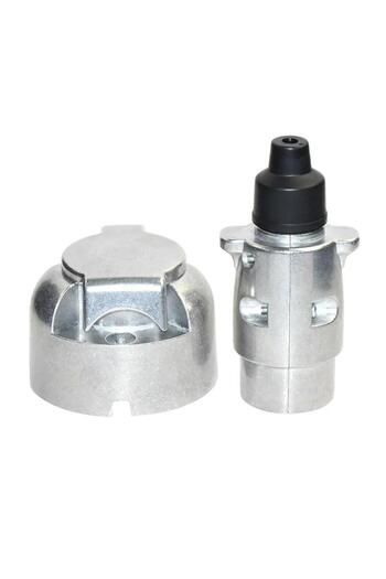 Choice 12V 7 Pin Trailer Plug Socket Set Aluminum Alloy Plug Trailer RV Plug Socket Car Trailer Coupling...