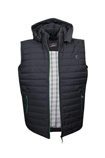 tambattal Plus Size Padded Black Sports Vest No Tech