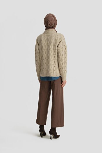 Armine Straight Pantolon Ort2720 Kahverengi