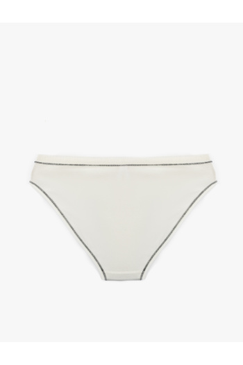 Koton Cotton Stitching Detailed Printed Brief Women's Panties