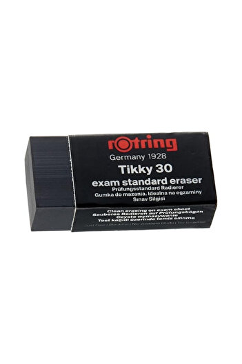 Rotring |   Γόμα εξετάσεων Rotring Tikky 30, Μαύρη χωρίς σημάδια, Αφαίρεση χωρίς σκόνη