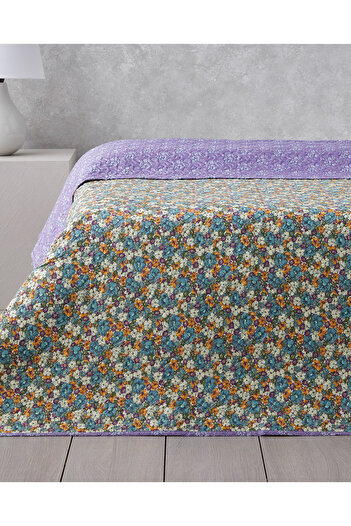 English Home Fiore Viola Tek Kişilik Çok Amaçlı Örtü 160x220 cm Mor