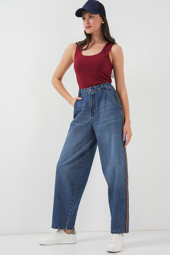 Bigdart Women's Baggy Jeans 6700 - Navy Blue