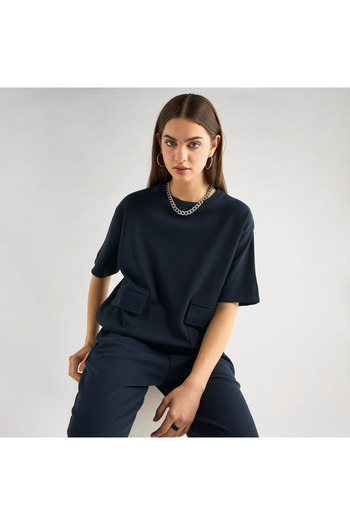 FAV Textured Pocket Detail T-shirt And Joggers Set