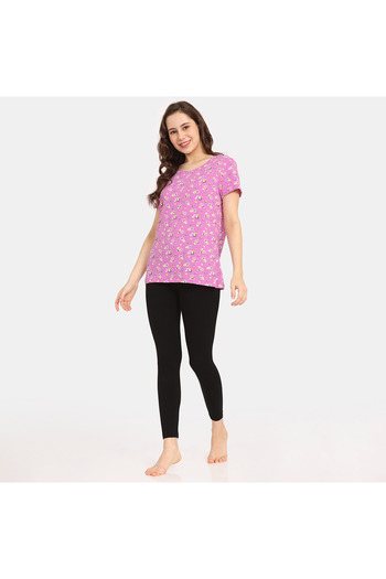 Zivame Set Of 2 - Printed T-shirt With Short Sleeves