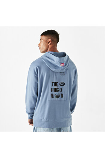 ECKO Logo Print Hoodie With Kangaroo Pocket