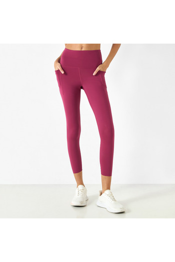 Kappa Solid Leggings With Elasticated Waistband And Pockets
