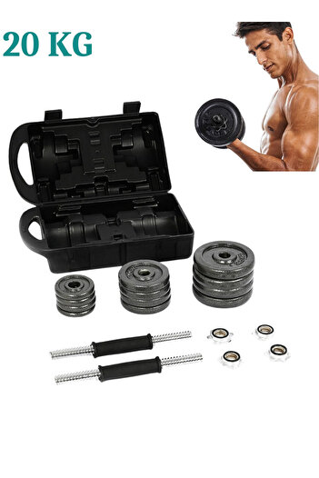 MAAS 20kg Adjustable Compact Dumbbell Set for Home Gym Training