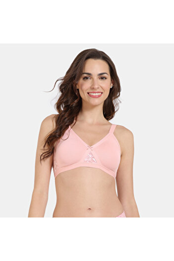 Zivame Lace Detail Support Bra With Hook And Eye Closure