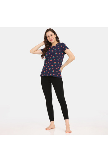 Zivame Set Of 2 - Printed T-shirt With Short Sleeves
