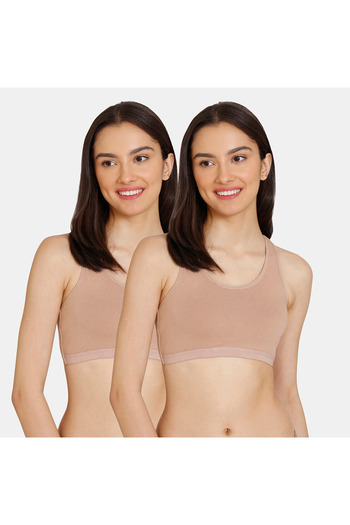 Zivame Set Of 2 - Non-padded Non-wired Teen Bra With Racerback