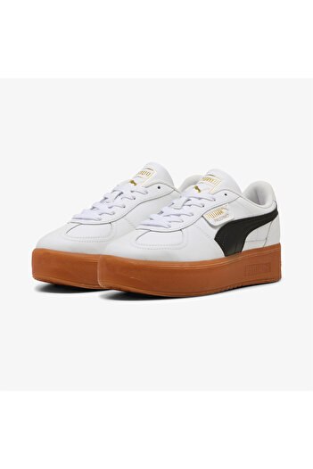 Puma Γυναικεία λευκά αθλητικά παπούτσια Palermo Elevata Lth Wns