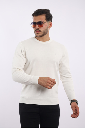 rugatchi 100% Cotton Crew Neck Standard Fit Knitwear Sweater