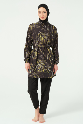 ALFASA Leaf Patterned Oversize Hijab Swimsuit