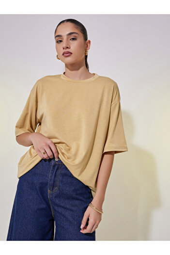 Take Two By Styli Shell Graphic Print Oversized T-Shirt with Dropped Shoulder