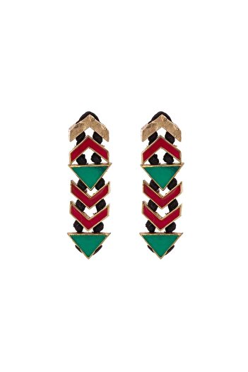 Juju Bronze Enamel Stairs Earrings