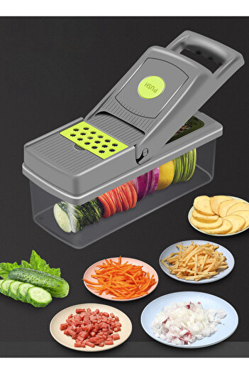 sharpdo 15-Piece Kitchen Multifunctional Vegetable Cutter,Thick Silk/Thin Silk/Thick Slice