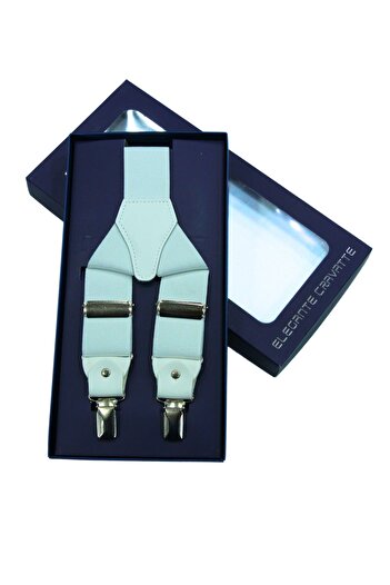 Elegante Cravatte White Color Luxury Salopet Trouser Hanger