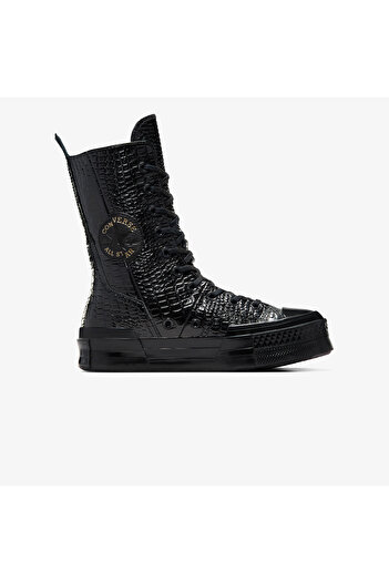 Converse Chuck 70 Plus Xhi Unisex Black Leather Sneaker