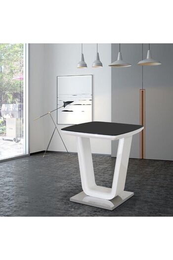 Danube Home Salvador End Table  L55xW55xH60cm - Black / White
