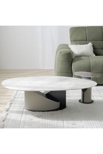 Danube Home Escro Coffee Table + End Table Set  L140xW83.7xH38.5cm - Marble