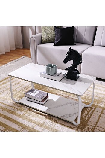 Danube Home Rowan Coffee Table  L100xW48xH43cm - White