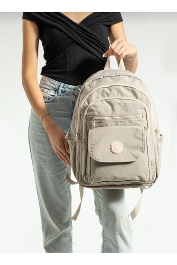 GP GUES POLO Yellow Crinkle Fabric - Water Resistant Large Size Clinker Backpack/Laptop School Bag