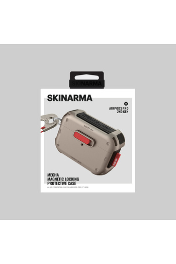 Skinarma AirPods Pro 2 Case Skinarma Magnetic Locked Airbag Design Mecha Case Gold