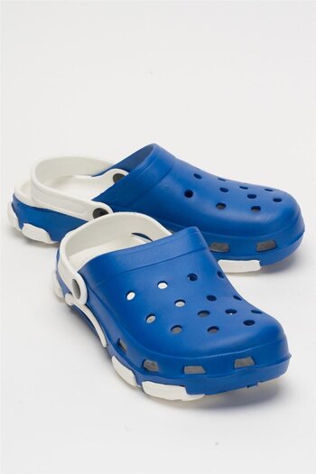 Liger Orthopedic Unisex Sandals - Double-Soled, for Nurse, Doctor, Cook, Lab, Sea, Pool and Slipper Blue-Be