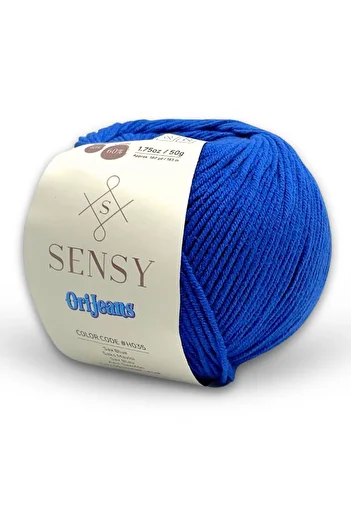 SENSY Premium Baby Soft Cotton Jeans Tricotat Funie Saks Blue 50 gr