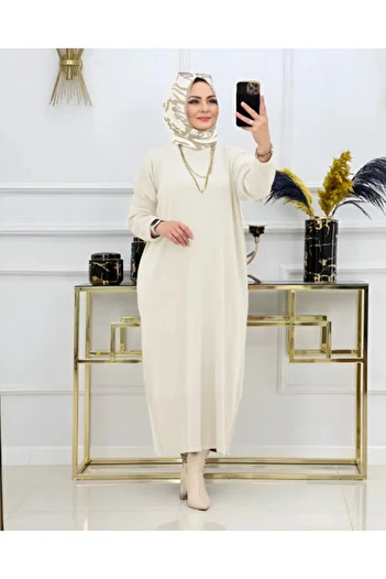 NİSUM MODA Pique Braided Knitted Dress