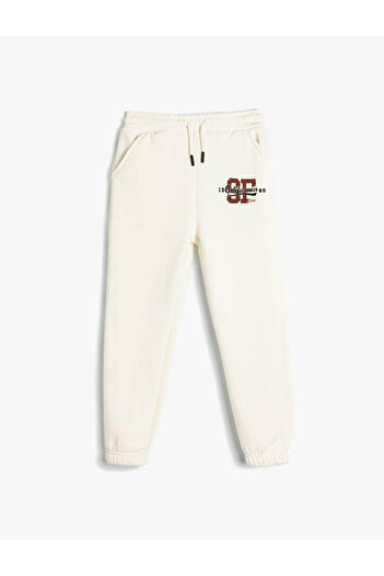 Koton Παντελόνι Jogger Tie-Up Waist - Λεπτομερής εκτύπωση