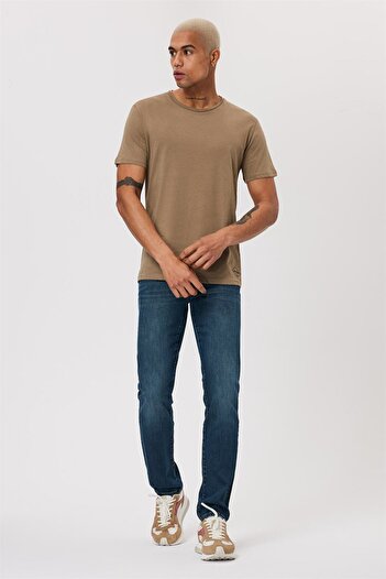 Lee Cooper Ανδρικό μπλουζάκι Gael 100% βαμβακερό O λαιμό Κ. Μπεζ